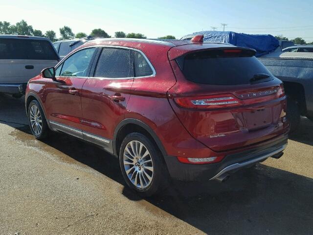 5LMCJ1A92FUJ07462 - 2015 LINCOLN MKC MAROON photo 3