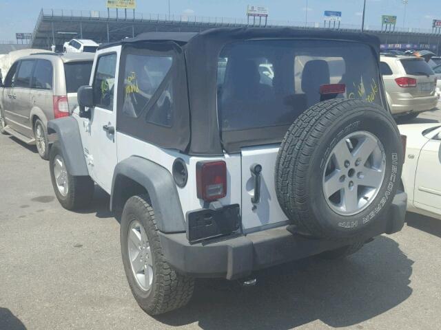 1J4AA2D17BL638449 - 2011 JEEP WRANGLER S WHITE photo 3