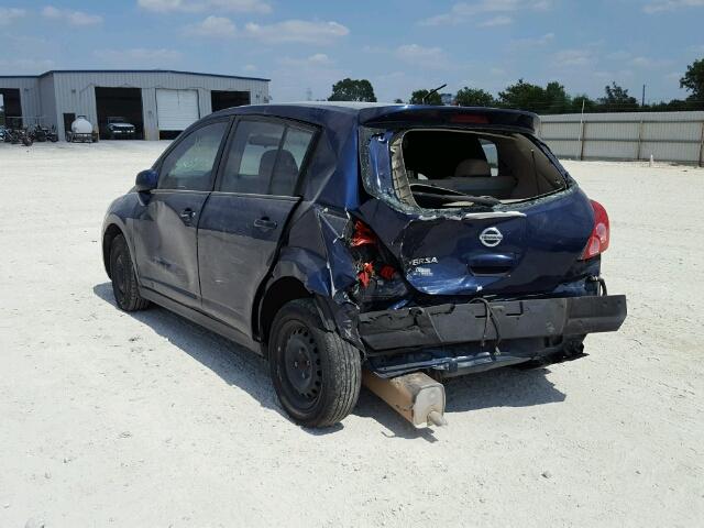 3N1BC13E09L381767 - 2009 NISSAN VERSA S BLUE photo 3