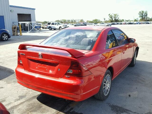 1HGEM229X3L052984 - 2003 HONDA CIVIC EX RED photo 4