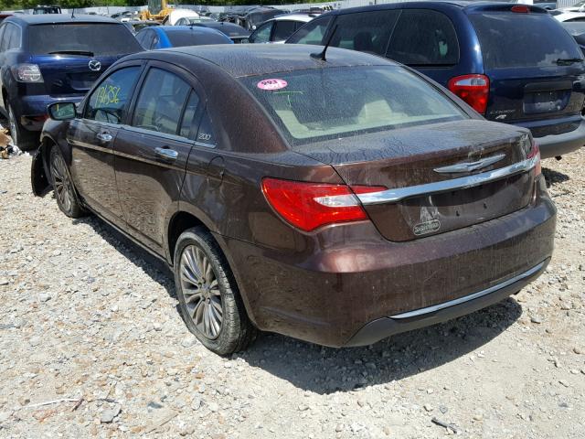 1C3CCBCB6CN277406 - 2012 CHRYSLER 200 LIMITE BROWN photo 3