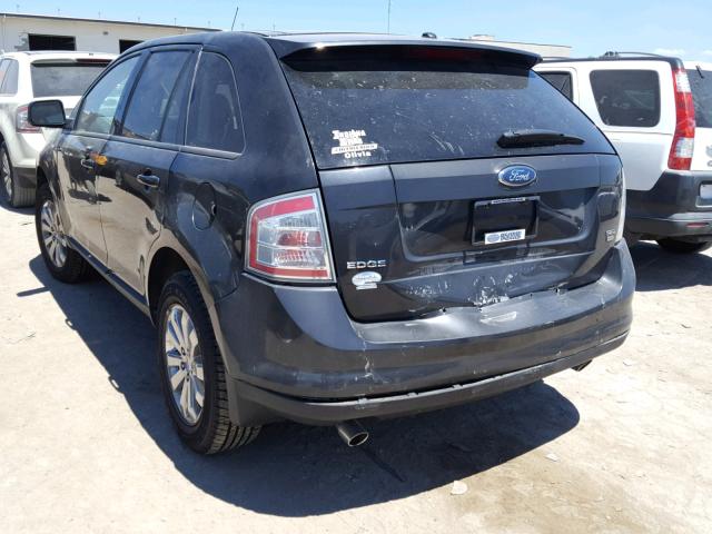 2FMDK49C67BA58683 - 2007 FORD EDGE SEL P BLACK photo 3