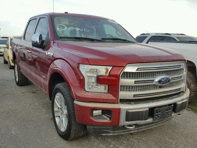 1FTEW1EGXGFB53279 - 2016 FORD F150 RED photo 1