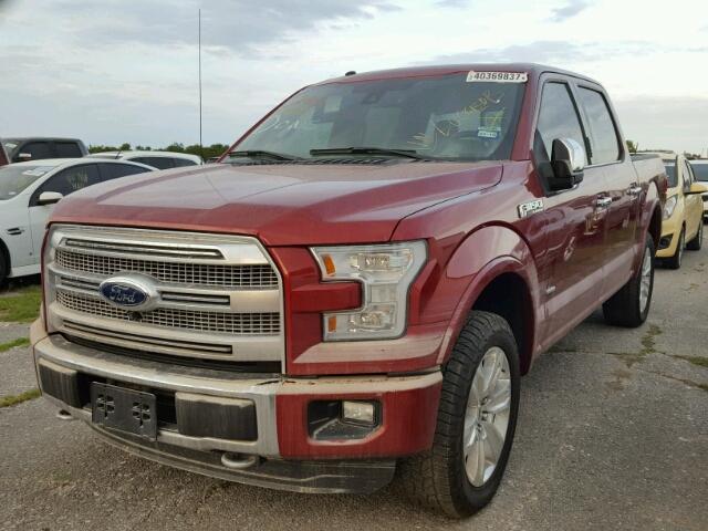 1FTEW1EGXGFB53279 - 2016 FORD F150 RED photo 2