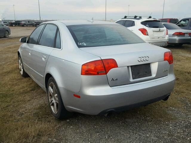 WAUAF78E25A546292 - 2005 AUDI A4 2.0T SILVER photo 3