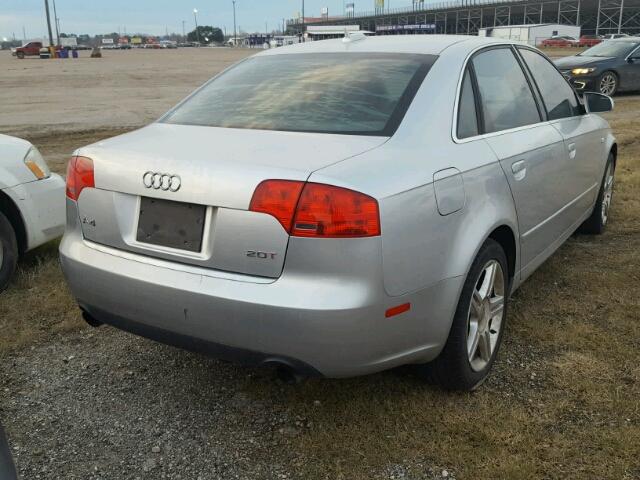 WAUAF78E25A546292 - 2005 AUDI A4 2.0T SILVER photo 4