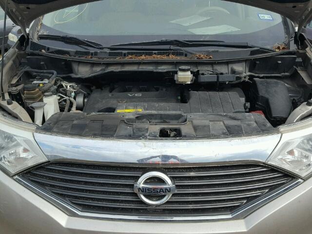 JN8AE2KP2C9037177 - 2012 NISSAN QUEST SILVER photo 10