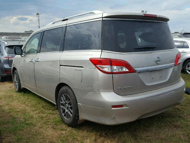 JN8AE2KP2C9037177 - 2012 NISSAN QUEST SILVER photo 3