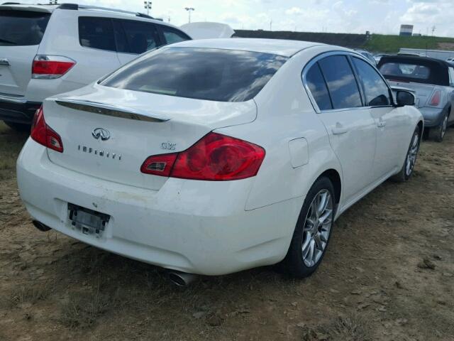 JNKBV61E37M709207 - 2007 INFINITI G35 WHITE photo 4