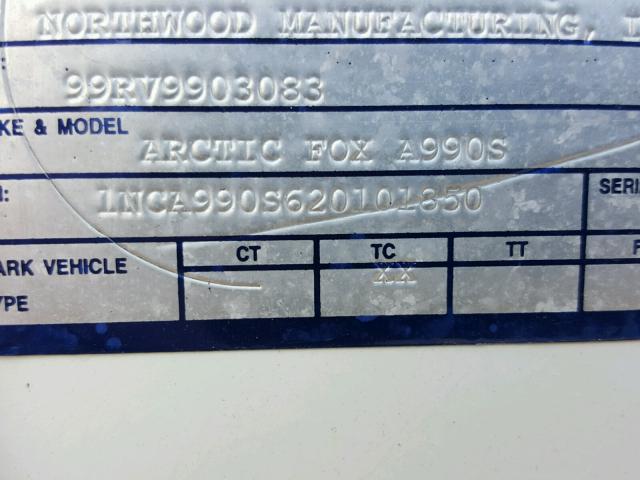 1NCA990S620101850 - 2002 ARCTIC CAT CAMPER WHITE photo 10