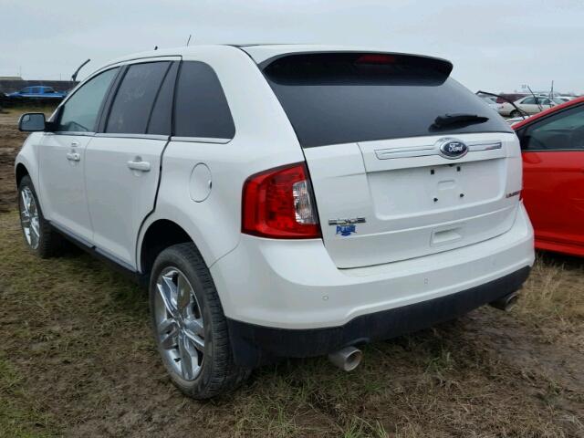 2FMDK3KC0EBB81185 - 2014 FORD EDGE WHITE photo 3