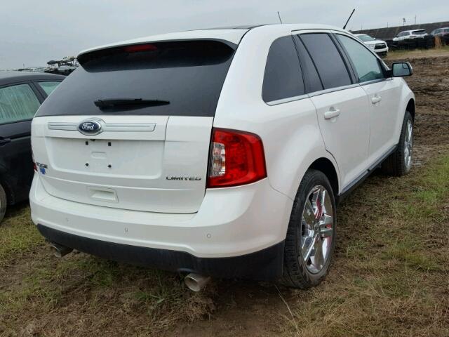 2FMDK3KC0EBB81185 - 2014 FORD EDGE WHITE photo 4