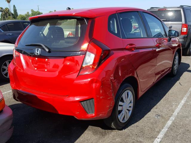 JHMGK5H55HS013704 - 2017 HONDA FIT LX RED photo 4