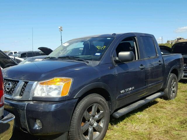 1N6BA0ED0FN502372 - 2015 NISSAN TITAN S BLUE photo 2