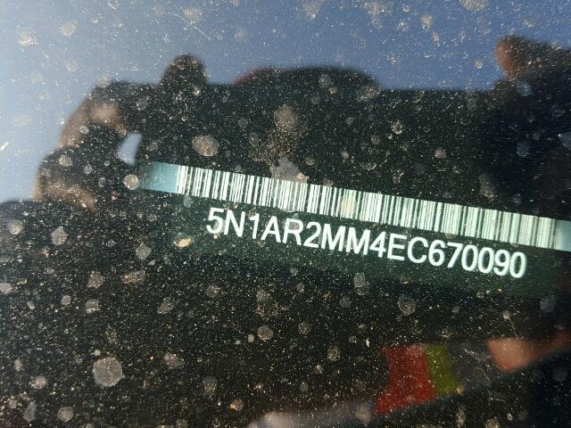 5N1AR2MM4EC670090 - 2014 NISSAN PATHFINDER WHITE photo 10