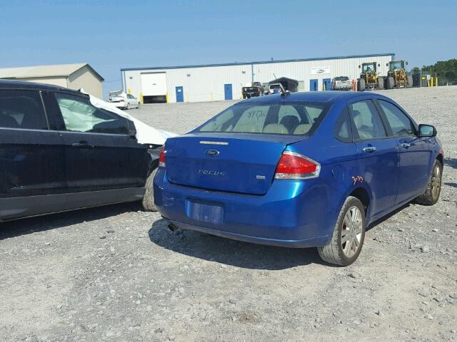 1FAHP3HNXAW196209 - 2010 FORD FOCUS SEL BLUE photo 4