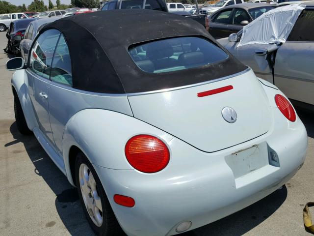 3VWCK21Y73M316694 - 2003 VOLKSWAGEN NEW BEETLE 蓝色 照片 3