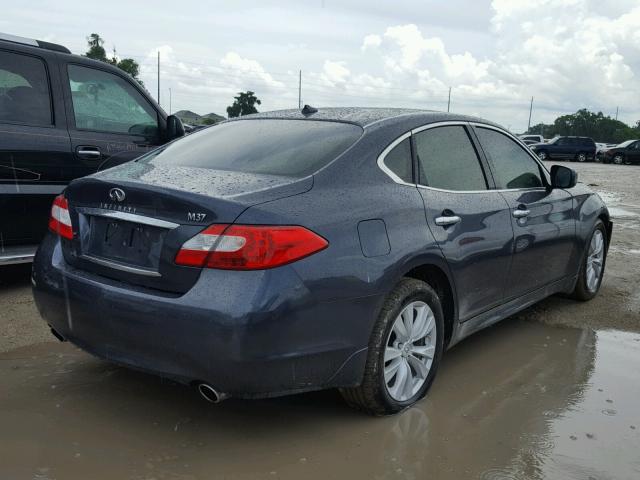 JN1BY1AP0BM320579 - 2011 INFINITI M37 BLUE photo 4