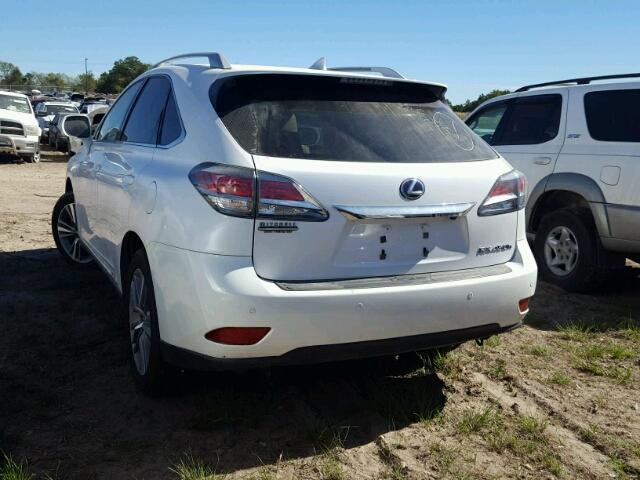 2T2BC1BAXFC005146 - 2015 LEXUS RX 450H WHITE photo 3