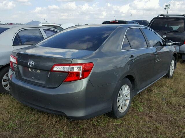 4T4BF1FK8CR188254 - 2012 TOYOTA CAMRY GRAY photo 4