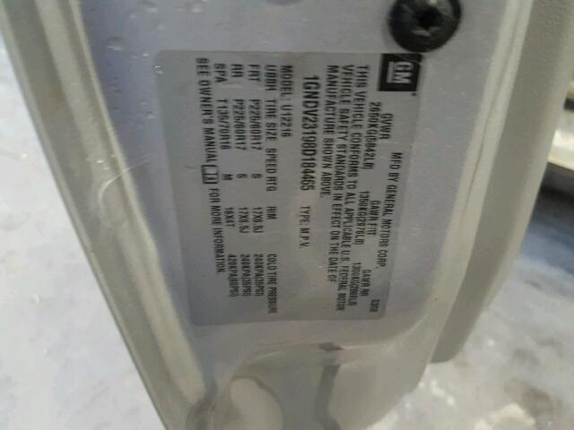 1GNDV23198D184465 - 2008 CHEVROLET UPLANDER L 银色 照片 10