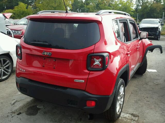 ZACCJBBB8HPF49276 - 2017 JEEP RENEGADE L RED photo 4