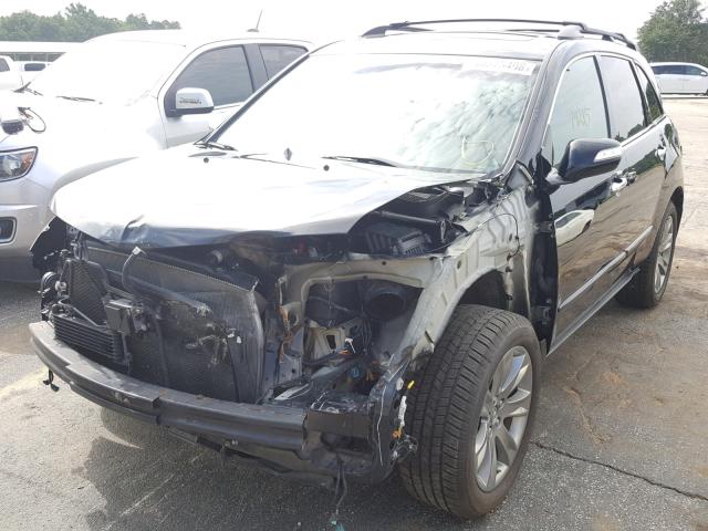 2HNYD2H63DH511399 - 2013 ACURA MDX ADVANC BLACK photo 2