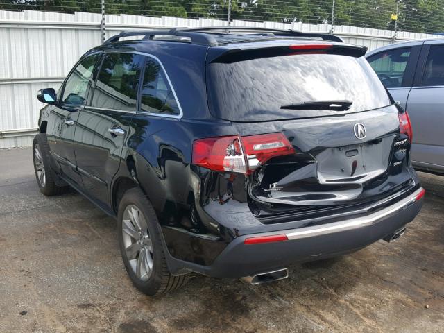 2HNYD2H63DH511399 - 2013 ACURA MDX ADVANC შავი ფოტო 3