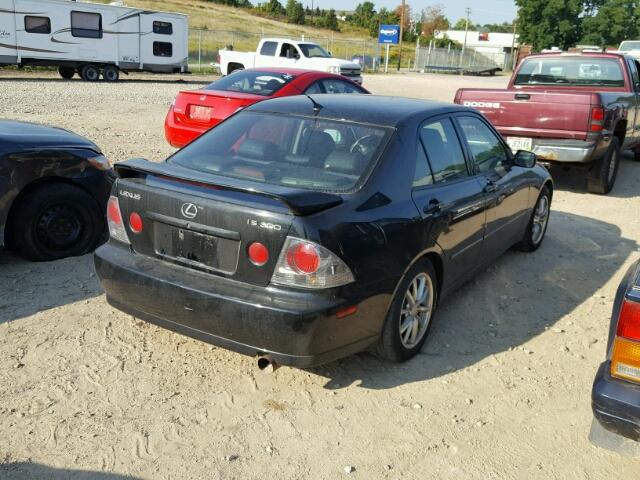 JTHBD182210013793 - 2001 LEXUS IS 300 BLACK photo 4