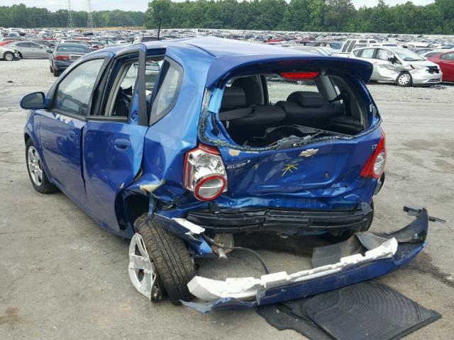 KL1TD66E69B628421 - 2009 CHEVROLET AVEO LS BLUE photo 3
