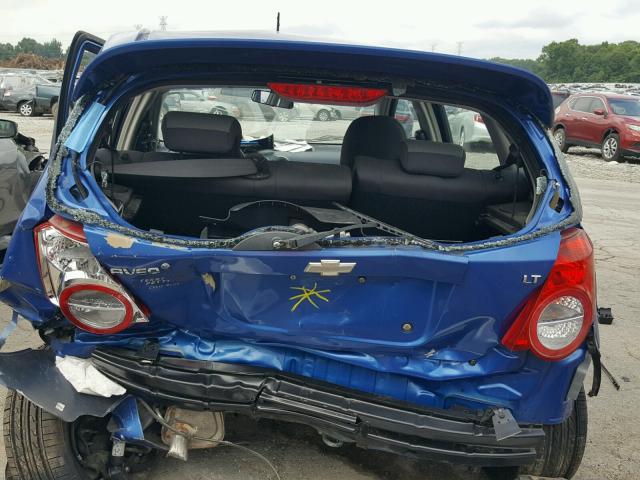 KL1TD66E69B628421 - 2009 CHEVROLET AVEO LS BLUE photo 9