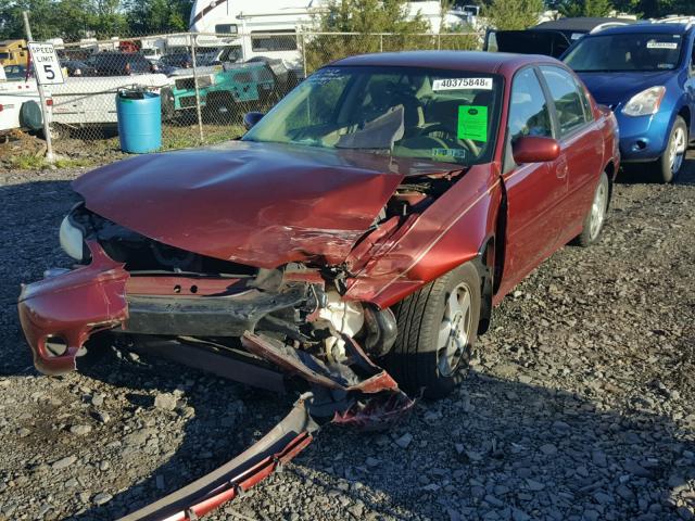 1G1NE52J92M710643 - 2002 CHEVROLET MALIBU LS BURGUNDY photo 2