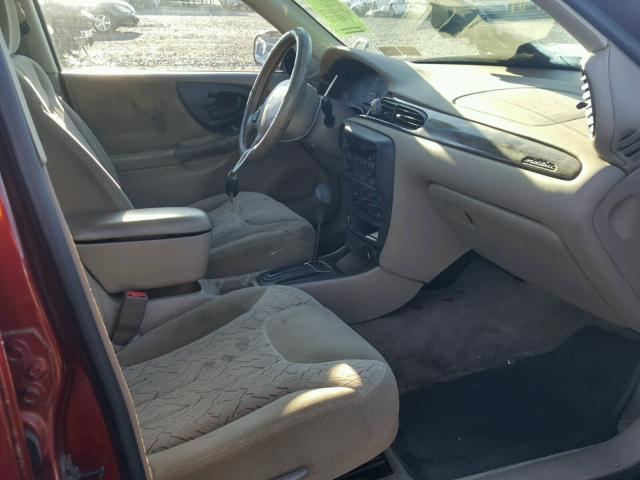 1G1NE52J92M710643 - 2002 CHEVROLET MALIBU LS BURGUNDY photo 5