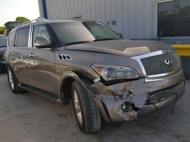 JN8AZ2NF7E9555599 - 2014 INFINITI QX80 BROWN photo 1