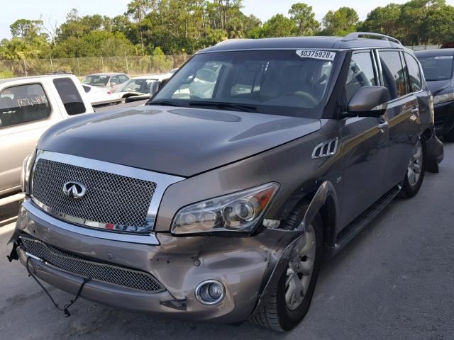 JN8AZ2NF7E9555599 - 2014 INFINITI QX80 BROWN photo 2