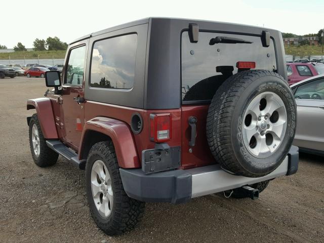 1J4FA54138L610549 - 2008 JEEP WRANGLER S Tünd qırmızı foto 3