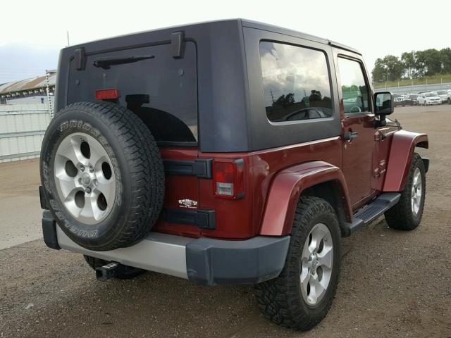 1J4FA54138L610549 - 2008 JEEP WRANGLER S Tünd qırmızı foto 4