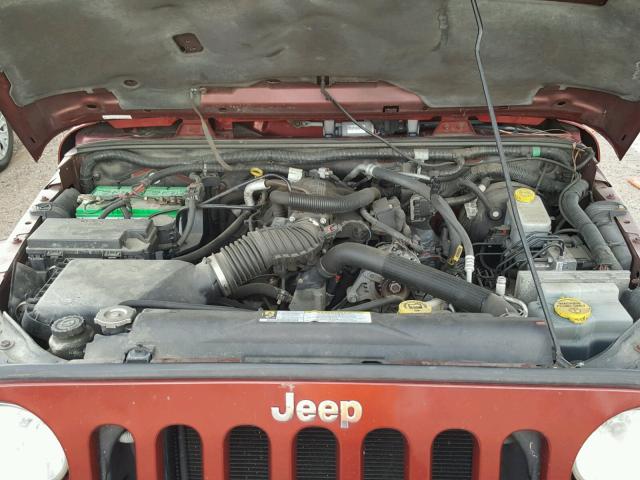 1J4FA54138L610549 - 2008 JEEP WRANGLER S Tünd qırmızı foto 7