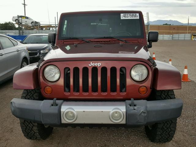 1J4FA54138L610549 - 2008 JEEP WRANGLER S Tünd qırmızı foto 9