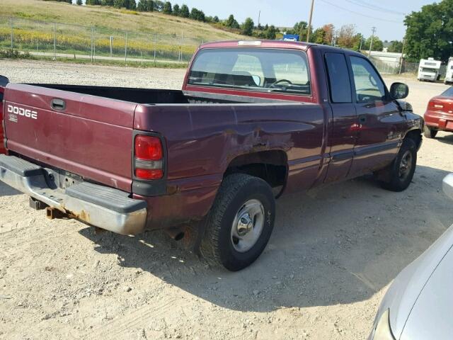 1B7HC13Y41J612117 - 2001 DODGE RAM 1500 MAROON photo 4