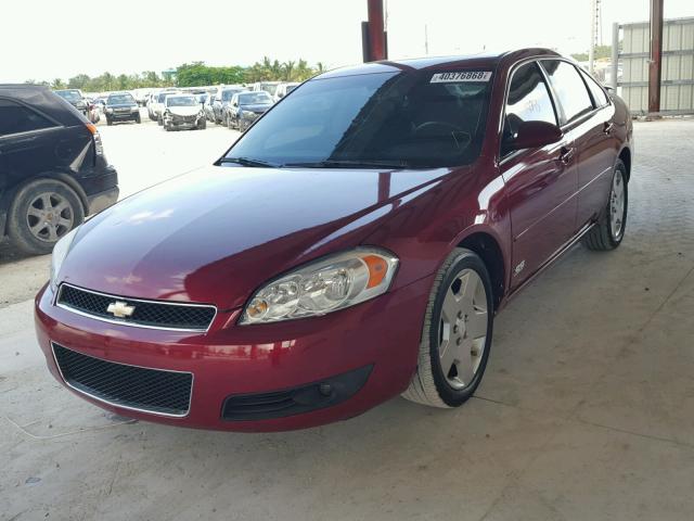 2G1WD58C079234867 - 2007 CHEVROLET IMPALA SUP RED photo 2