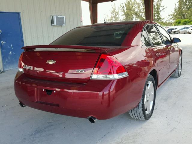 2G1WD58C079234867 - 2007 CHEVROLET IMPALA SUP 红色 照片 4
