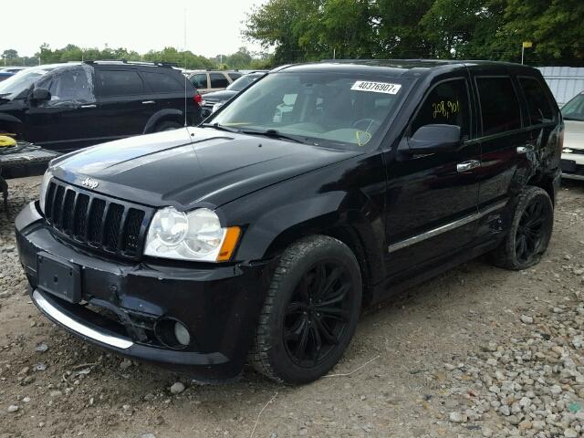 1J8HR78357C601745 - 2007 JEEP GRAND CHER BLACK photo 2