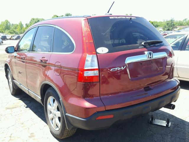 JHLRE48767C080238 - 2007 HONDA CR-V EXL RED photo 3