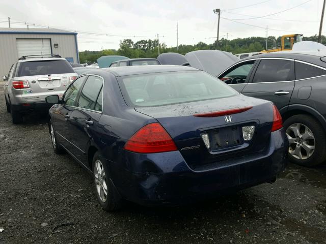 1HGCM56356A047190 - 2006 HONDA ACCORD SE BLUE photo 3