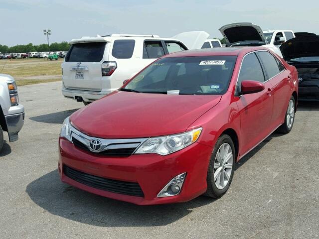 4T4BF1FK9ER347270 - 2014 TOYOTA CAMRY L RED photo 2