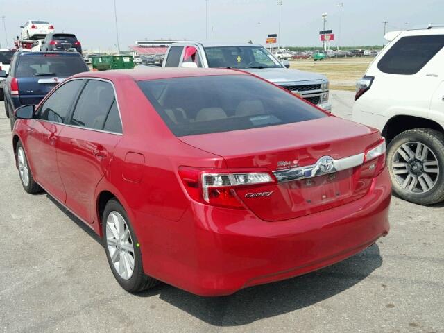 4T4BF1FK9ER347270 - 2014 TOYOTA CAMRY L RED photo 3