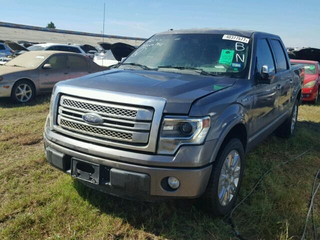 1FTFW1CF0DFC79497 - 2013 FORD F150 GRAY photo 2