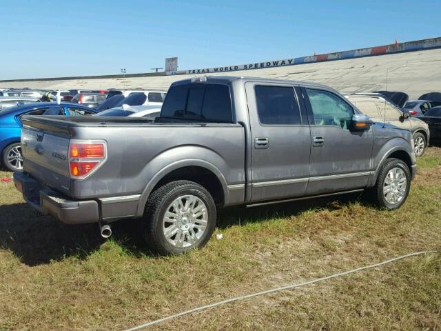 1FTFW1CF0DFC79497 - 2013 FORD F150 GRAY photo 4