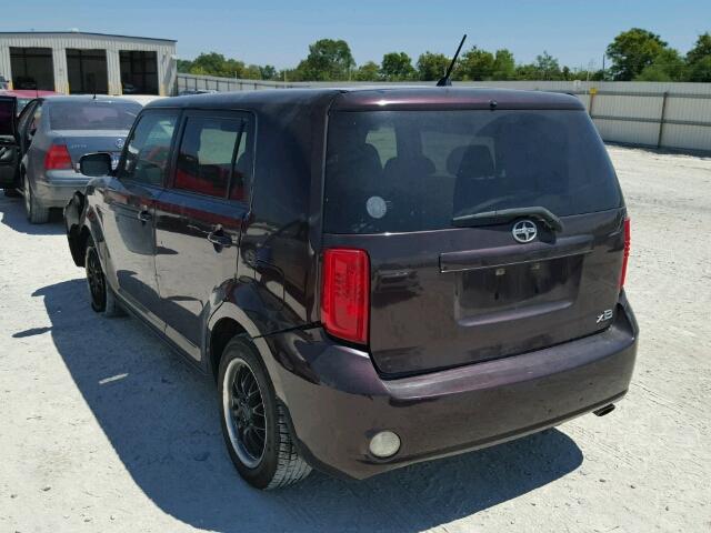 JTLZE4FE1A1106802 - 2010 TOYOTA SCION XB MAROON photo 3